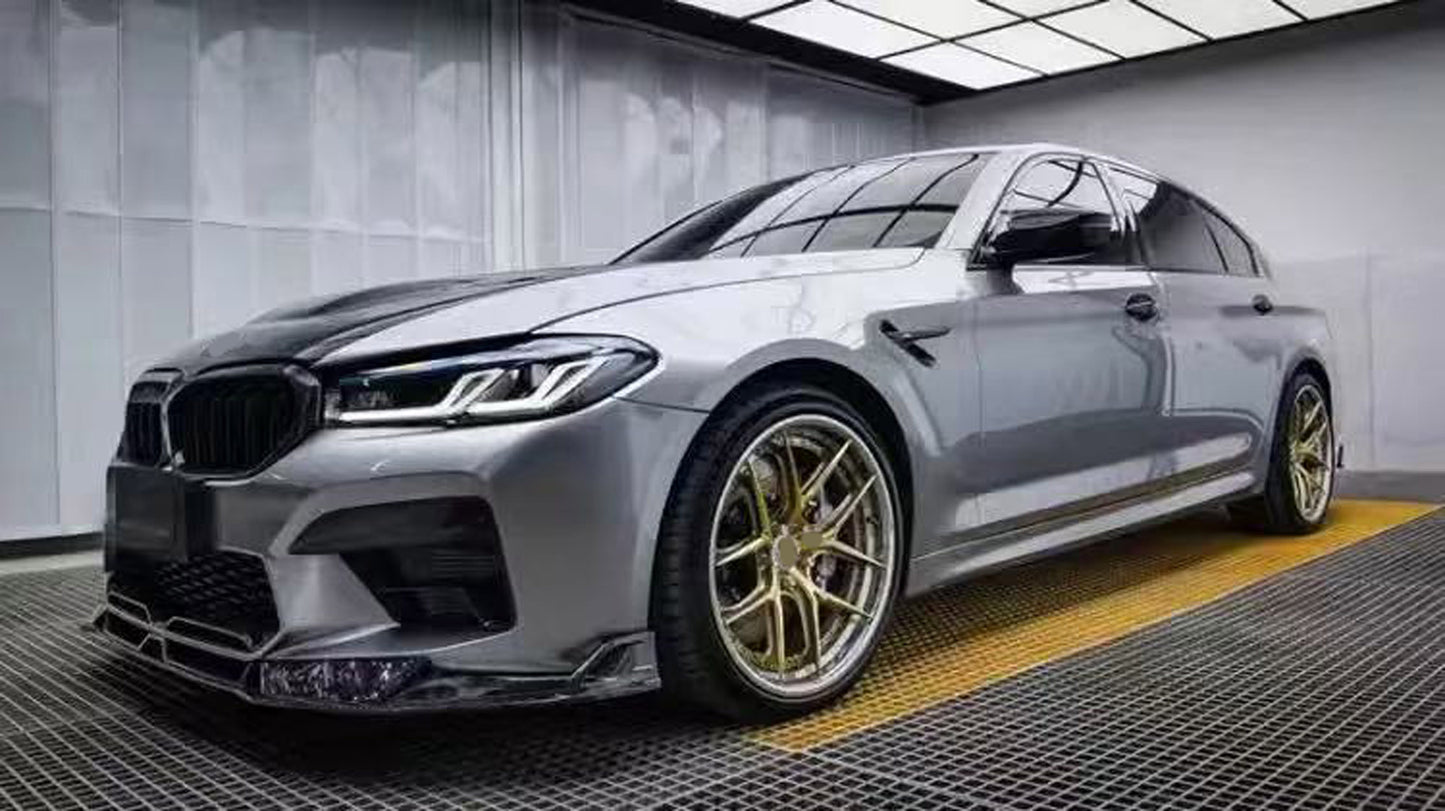 Forged carbon fiber body kit front lip rear diffuser for BMW M5 F90 Competition LCI 2021 - 2024