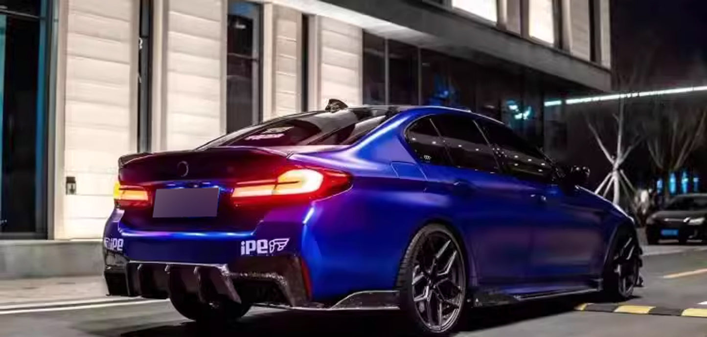 Forged carbon fiber body kit front lip rear diffuser for BMW M5 F90 Competition LCI 2021 - 2024