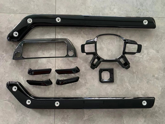 Gloss black interior trim kit for Land Rover Defender L663 90 110 130 2020+
