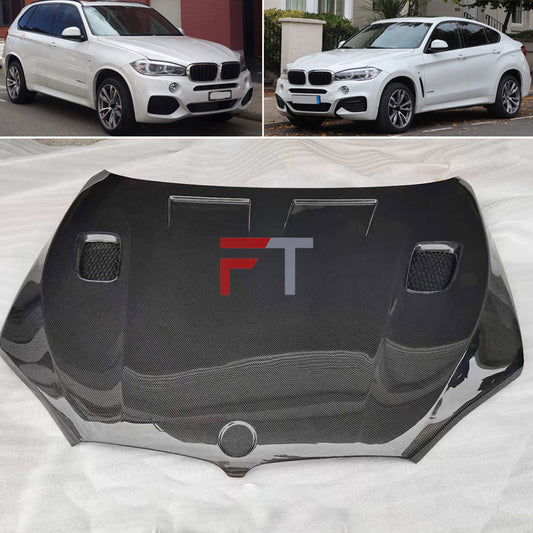Dry carbon fiber hood bonnet for BMW X5 F15 X6 F16 2014 - 2019