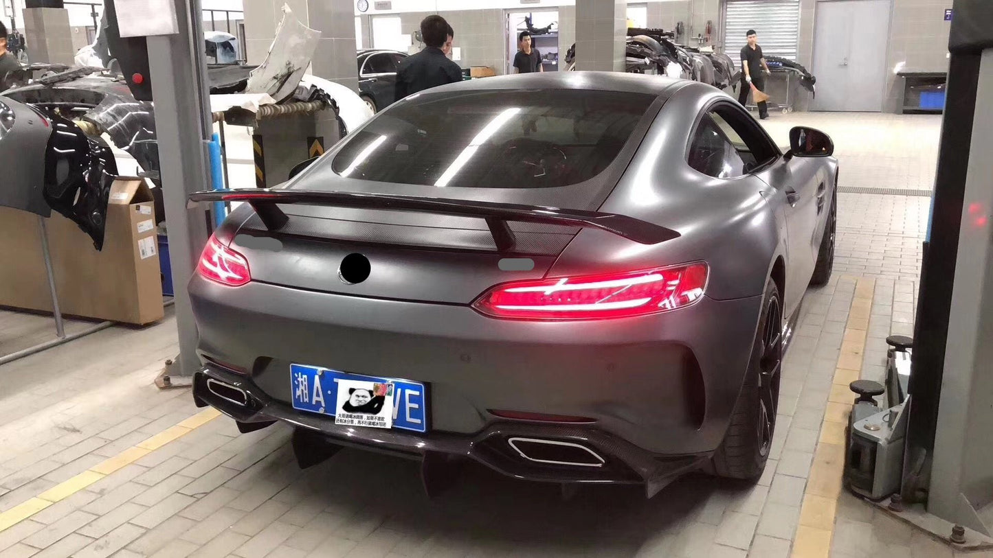 Dry carbon fiber rear wing spoiler for Mercedes Benz AMG GT 2014 - 2017 MSY