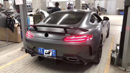 Dry carbon fiber rear wing spoiler for Mercedes Benz AMG GT 2014 - 2017 MSY