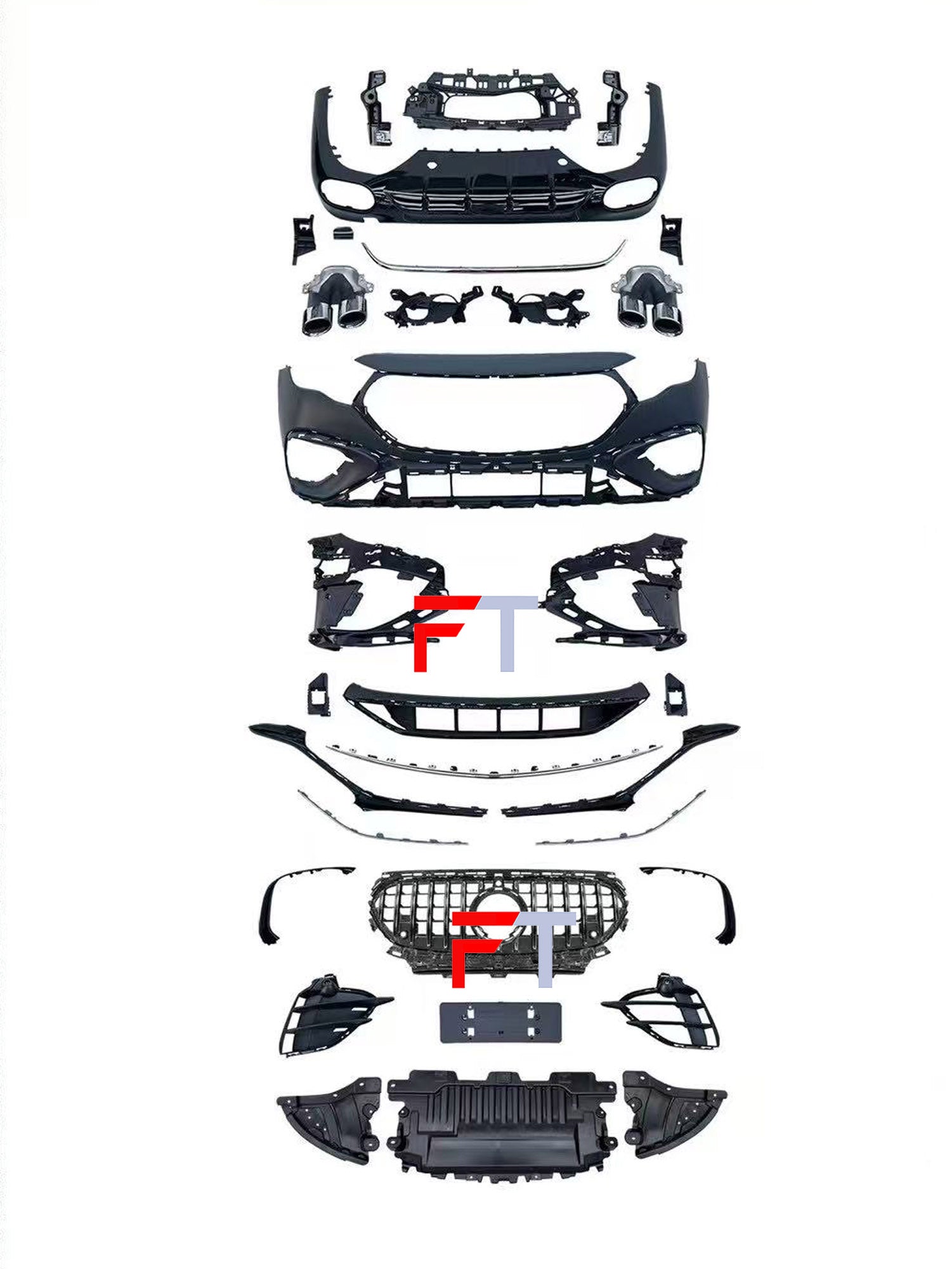 E53 AMG style body kit for Mercedes Benz W214 2024+ AMG Rear Bumper Front Bumper Grille