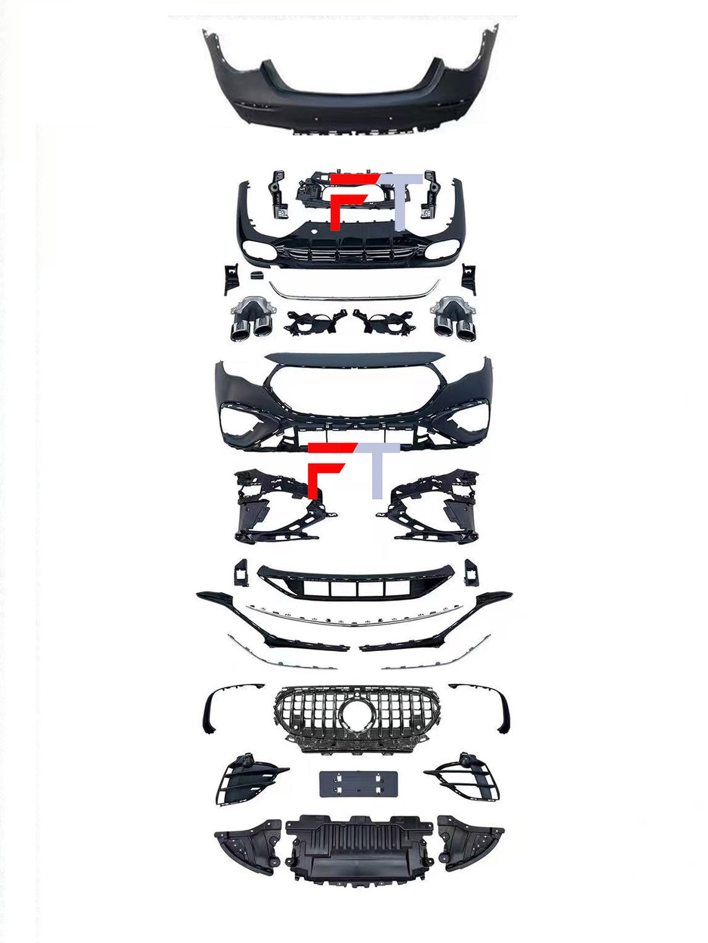 E53 AMG style body kit for Mercedes Benz W214 2024+ AMG Rear Bumper Front Bumper Grille