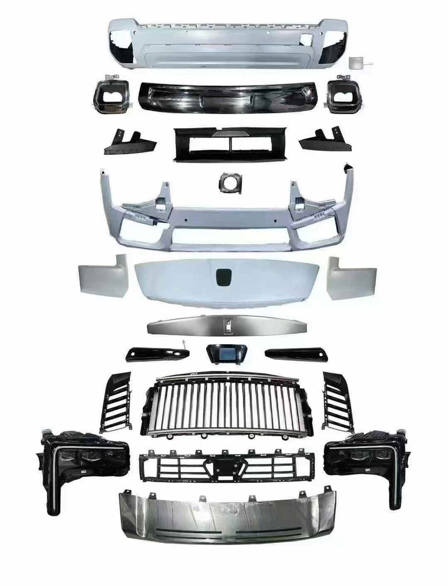 2025 Style facelift upgrade body kit front bumper for Rolls Royce Cullinan 2018 - 2023
