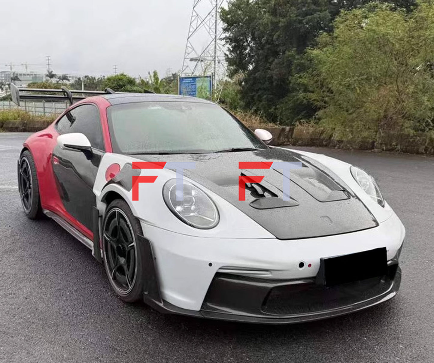 Dry carbon fiber GT3 RS style body kit for Porsche 911 992.1 Carrera S 2019 - 2024