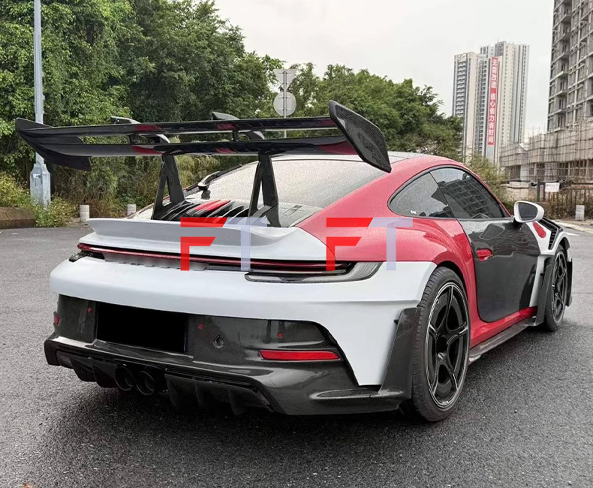 Dry carbon fiber GT3 RS style body kit for Porsche 911 992.1 Carrera S 2019 - 2024