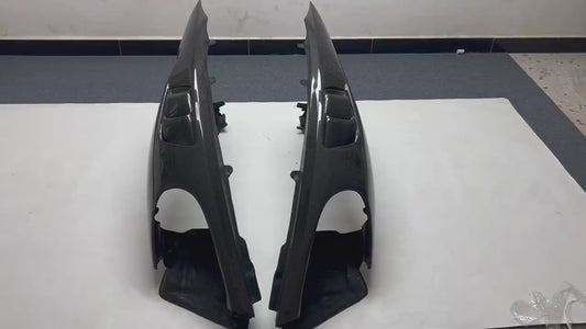 Dry Carbon GT4 RS Style Front Fenders For Porsche 718 Cayman Boxster 982 2016+