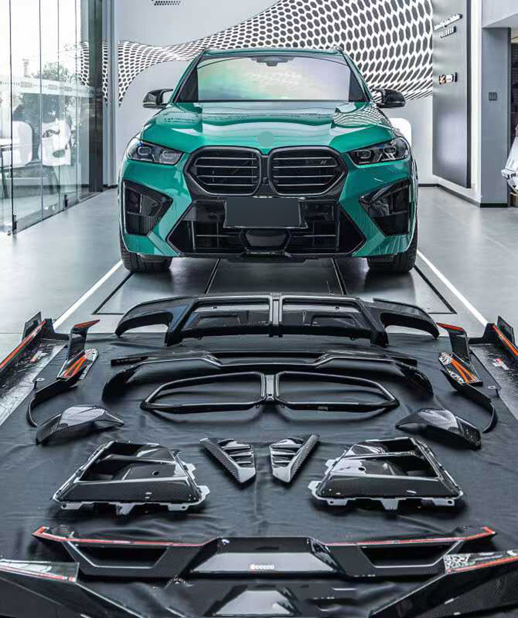 Authentic SOOQOO dry carbon fiber body kit for BMW X5M F95 LCI Competition 2023+