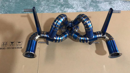 F-Tech Motors titanium X-Pipe exhaust system for Lamborghini Aventador LP740 2016 - 2021