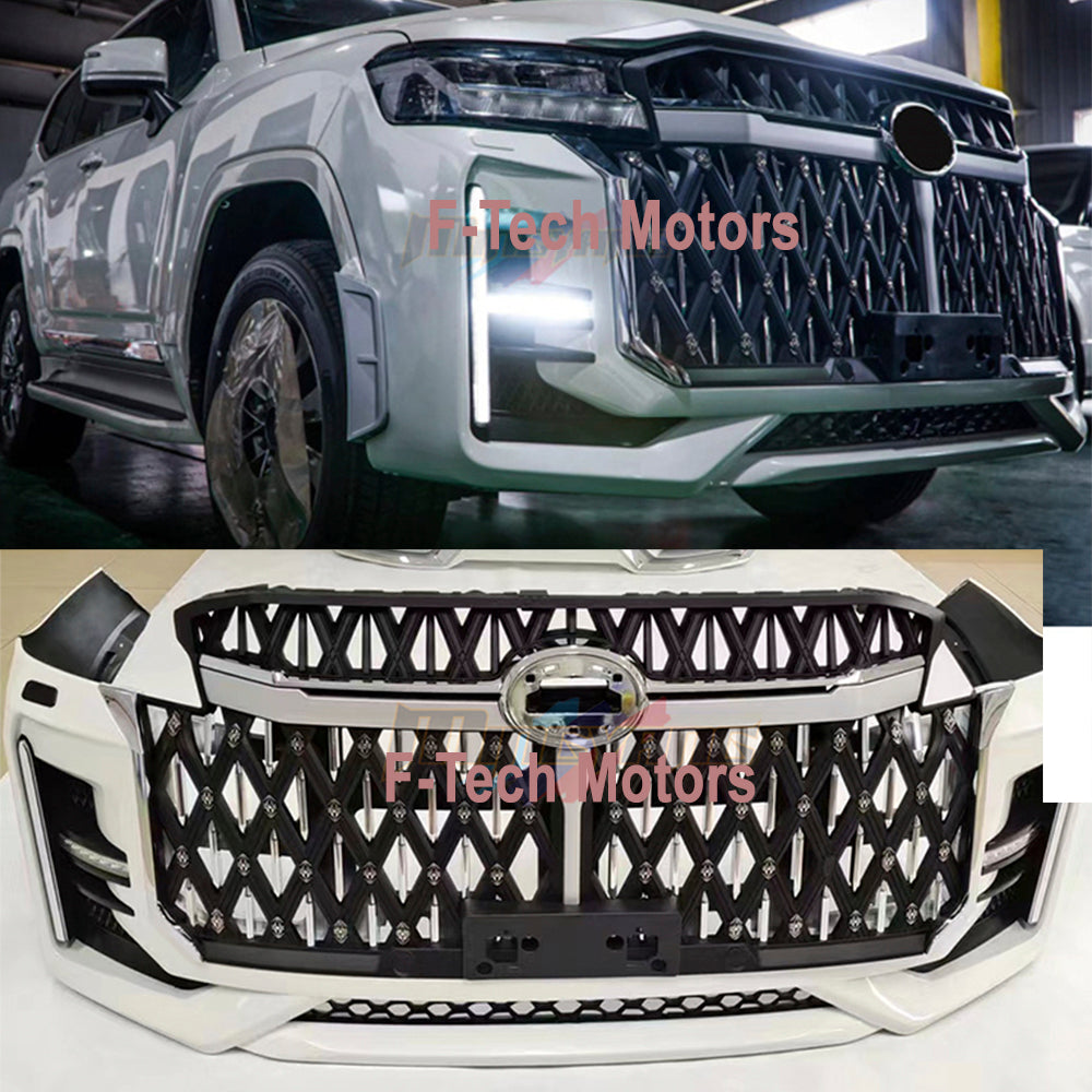 Full Body Upgrade Kit fit Toyota Land Cruiser LC300 2021-Up Front &Rear Bumper Front Grille
