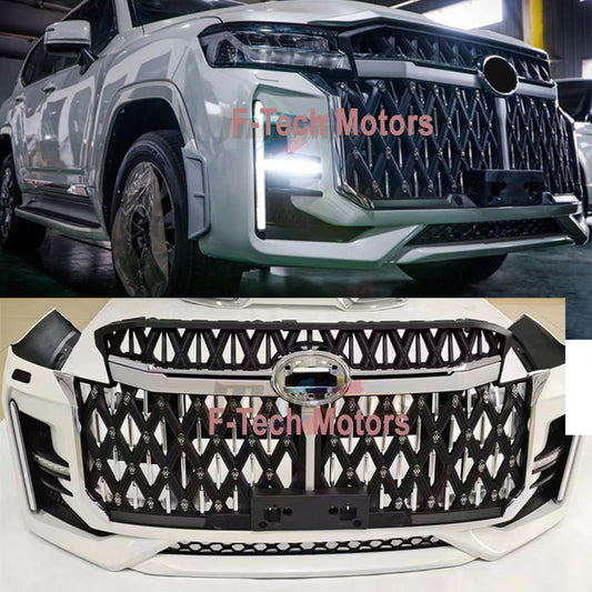 Full Body Upgrade Kit fit Toyota Land Cruiser LC300 2021-Up Front &Rear Bumper Front Grille