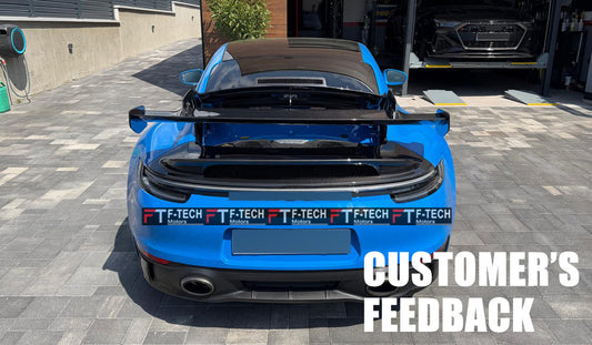 Customer Feedback – Dry Carbon GT3 Style Spoiler for Porsche 911 Carrera 4 GTS (992)