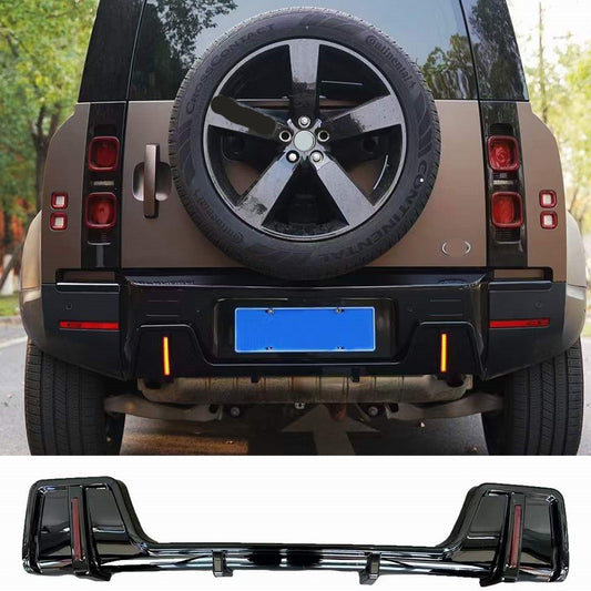 Rock style Rear splitter diffuser with LED light fit new Land Rover Defender L663 90 / 110 2020-Up