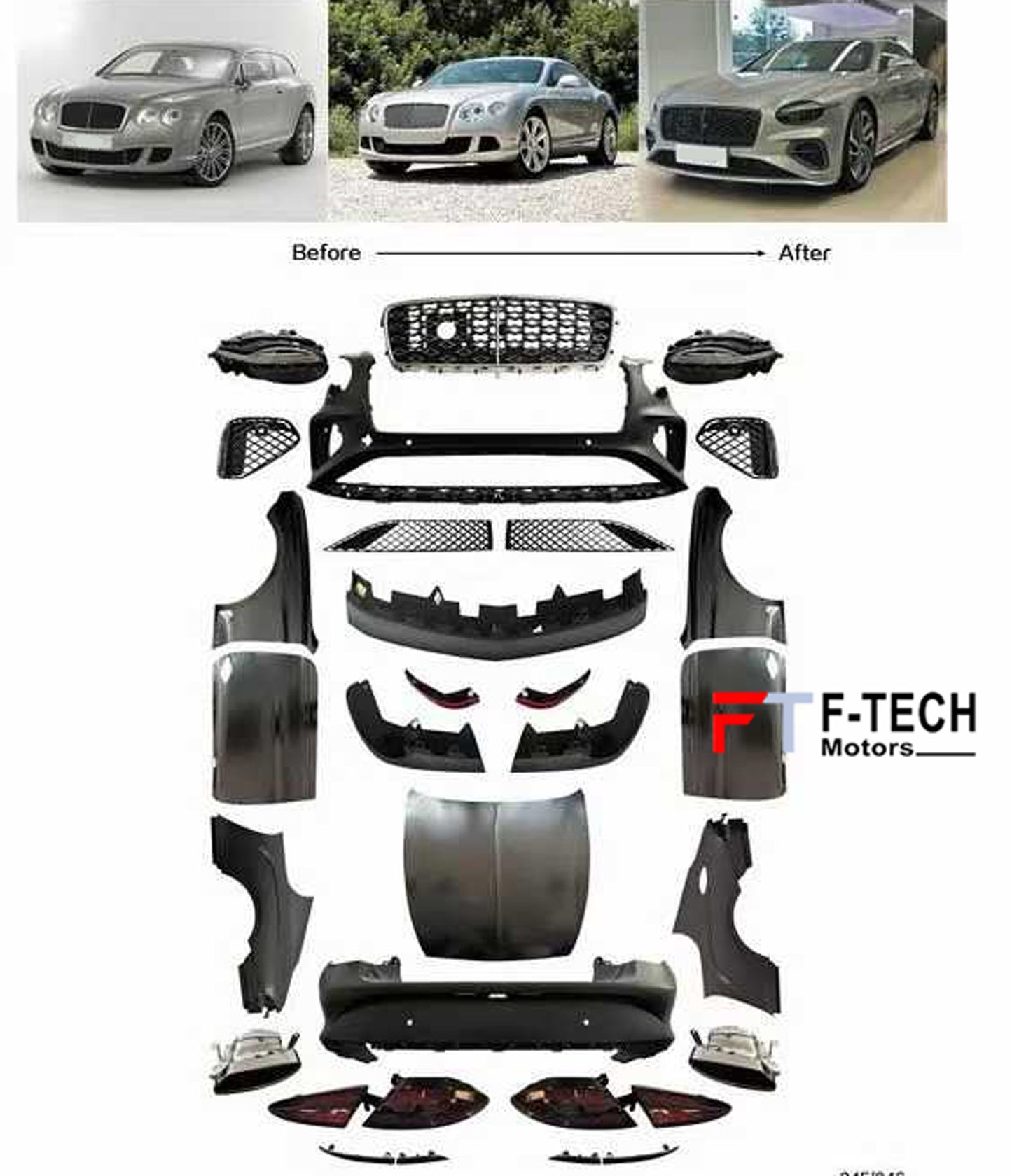 2025 Look Old To New Body Kit For Bentley Continental GT 2005 - 2012