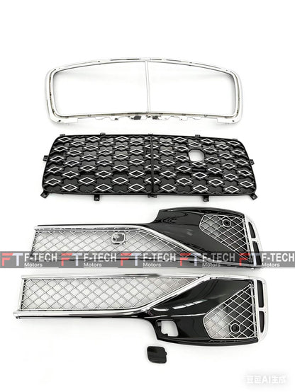 Front Grille Bumper Mesh Mulliner Style For Bentley Flying Spur 2020 - 2024