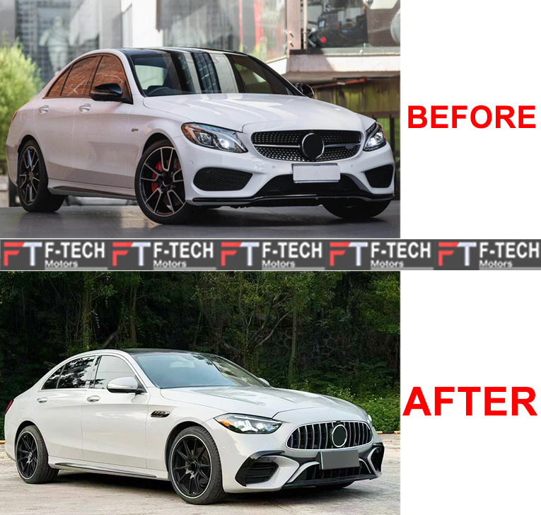 C63S Facelift 2027 Conversion Body Kit For Mercedes Benz C Class W205 2015 - 2021