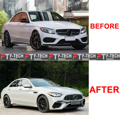 C63S Facelift 2027 Conversion Body Kit For Mercedes Benz C Class W205 2015 - 2021
