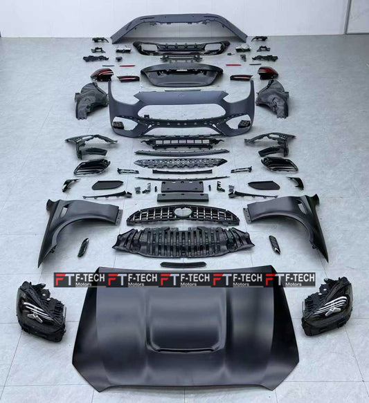 C63S Facelift 2027 Conversion Body Kit For Mercedes Benz C Class W205 2015 - 2021