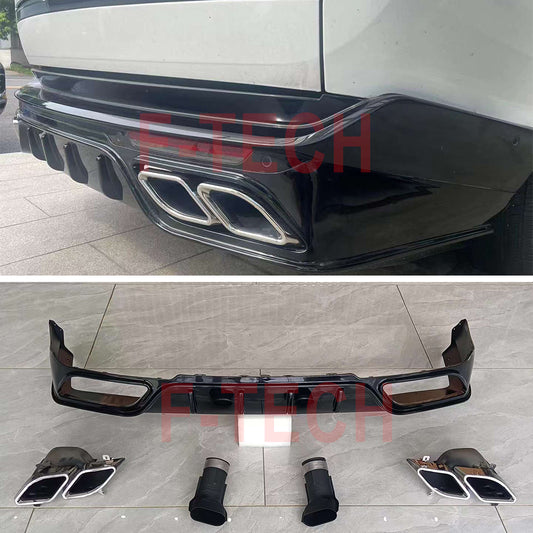 Rear splitter diffuser kit with exhaust tips fit new Range Rover Vogue L460 2023-Present MANSORY