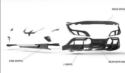 1016 industries Carbon fiber aerodynamic body kit fit Ferrari F8 2019UP Front Lip | Side Skirts | Rear Diffuser | Spoiler