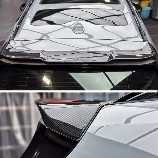 Dry carbon fiber roof spoiler fit new BMW X7 G07 LCI 2023-Up