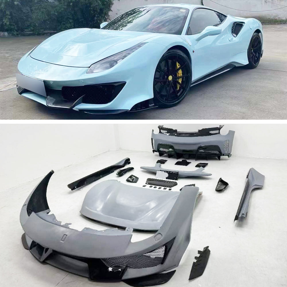 Upgrade Convert Ferrari 488 to Ferrari 488 Pista Body Kit 2015-2019