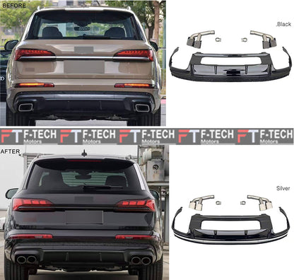 Audi SQ7 Rear Diffuser With Exhaust Tips For Audi Q7 2024+
