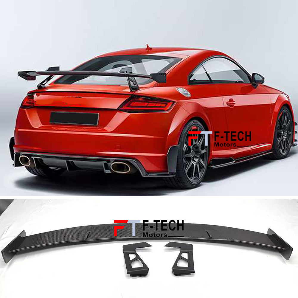 Dry Carbon Fiber Rear Wing Spoiler For Audi TT RS MK3 2014 - 2023