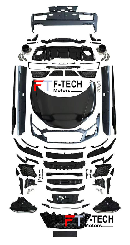 Conversion body kit for Audi R8 2007 - 2014 Type 42 Upgrade to 2021+ 4S Style 