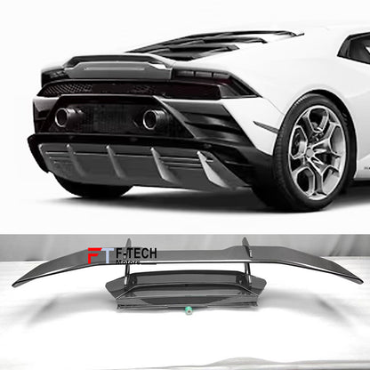 Authentic Aulena Dry Carbon Fiber Rear Wing Spoiler For Lamborghini Huracan Evo 2019+