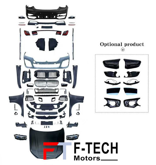BMW 7 Series F02 2008 - 2015 Upgrade To G12 2019 - 2022 Body Kit