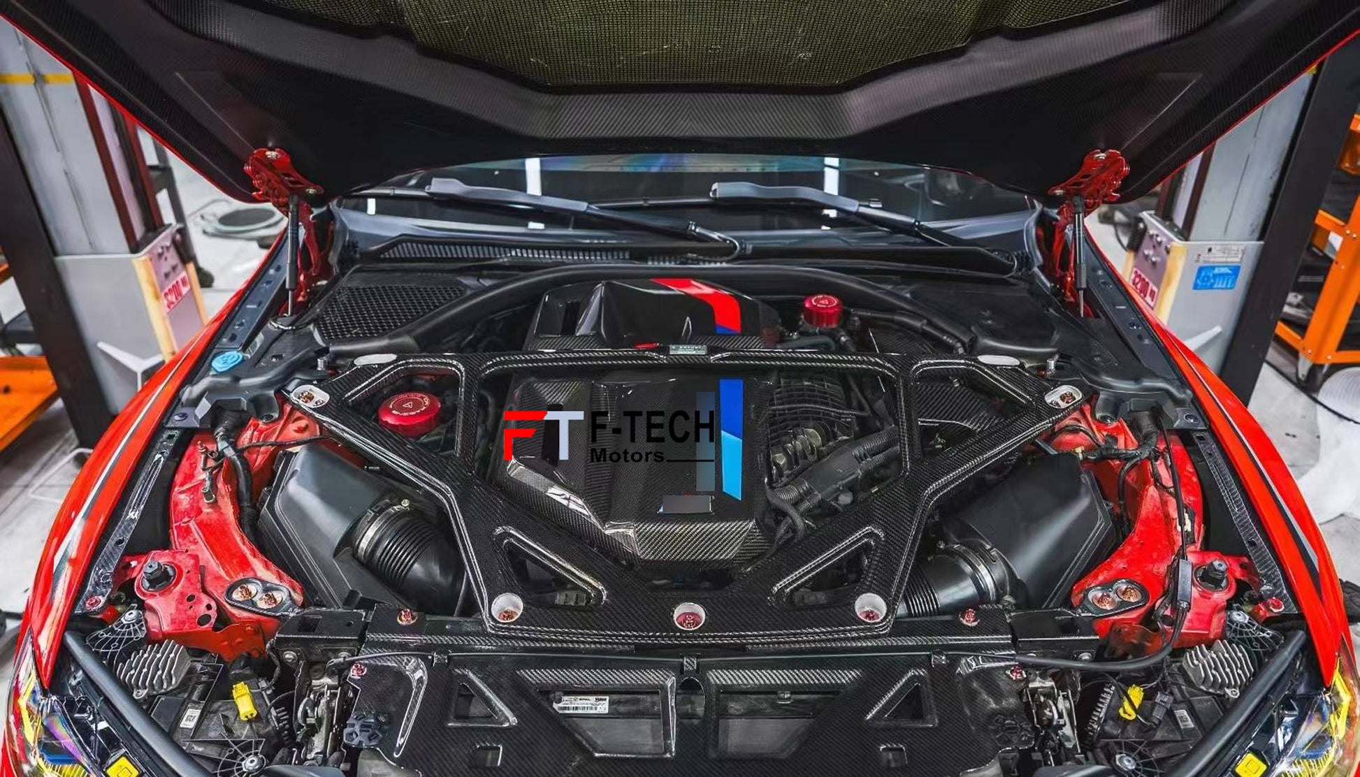 Carbon Fiber Engine Strut Brace For BMW M3 G80 M4 G82 M2 G87 2020+