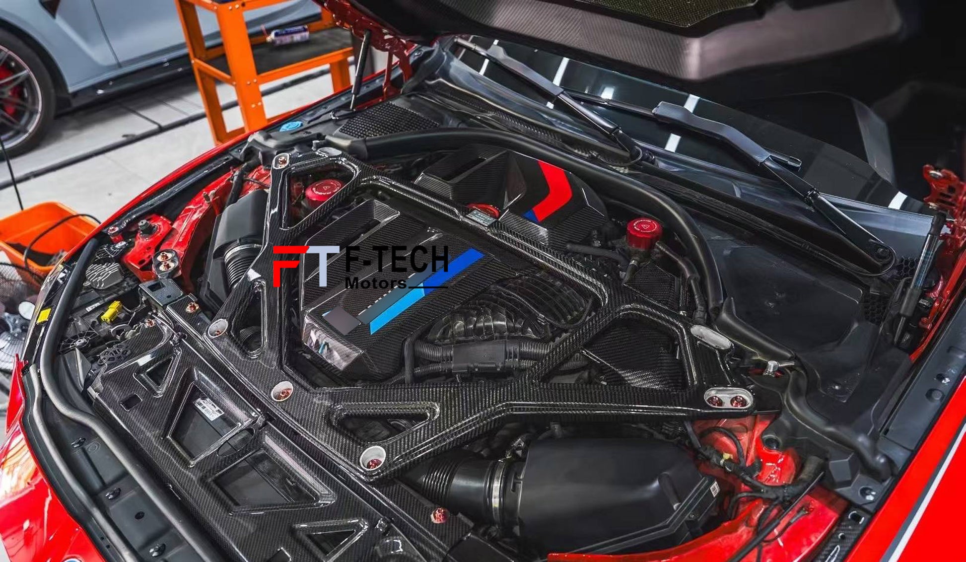 Carbon Fiber Engine Strut Brace For BMW M3 G80 M4 G82 M2 G87 2020+