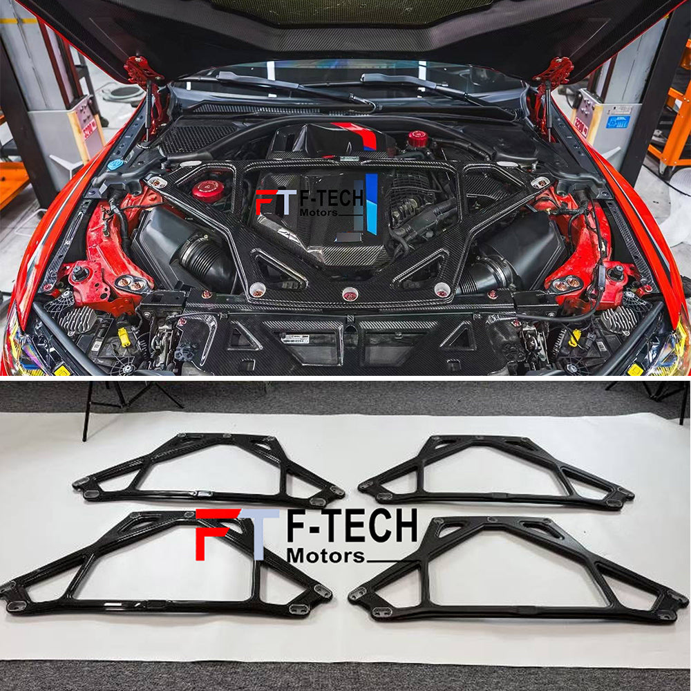 Carbon Fiber Engine Strut Brace For BMW M3 G80 M4 G82 M2 G87 2020+