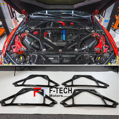 Carbon Fiber Engine Strut Brace For BMW M3 G80 M4 G82 M2 G87 2020+