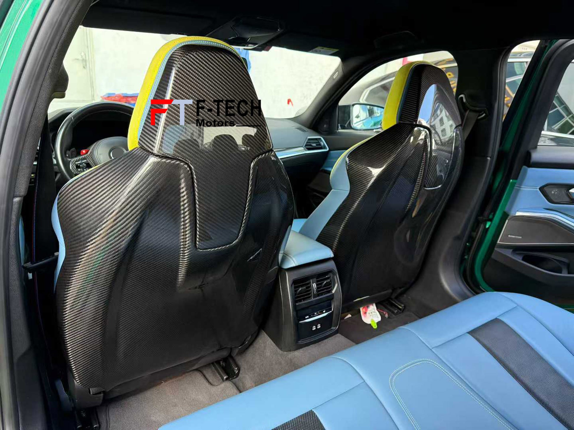 Dry Carbon Fiber Front Seatback Covers For BMW M2 G87 M3 G80 M4 G82