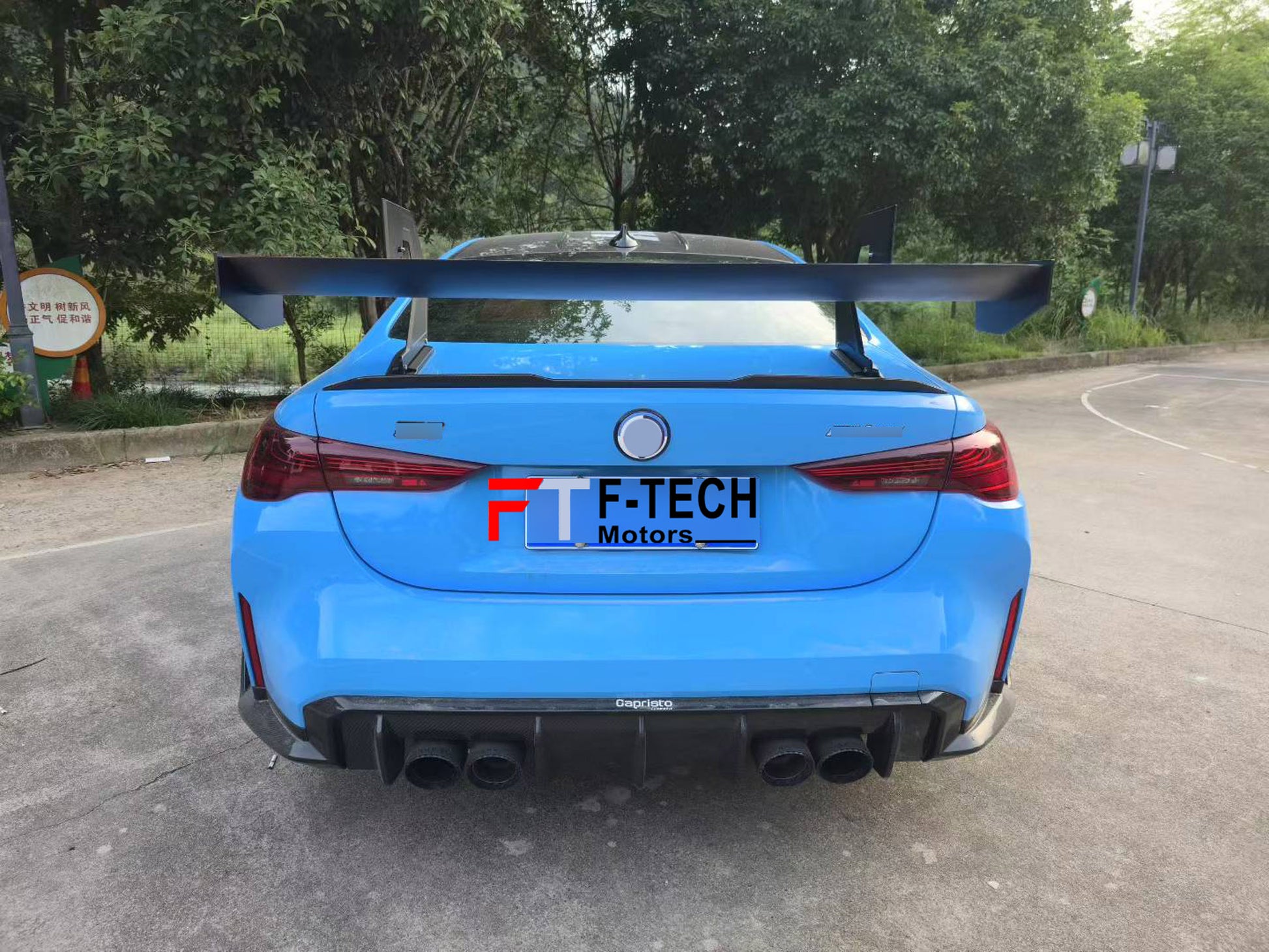 Dry Carbon GT4 Style Rear Wing Spoiler For BMW G80 M3 G82 M4 2020 - 2024