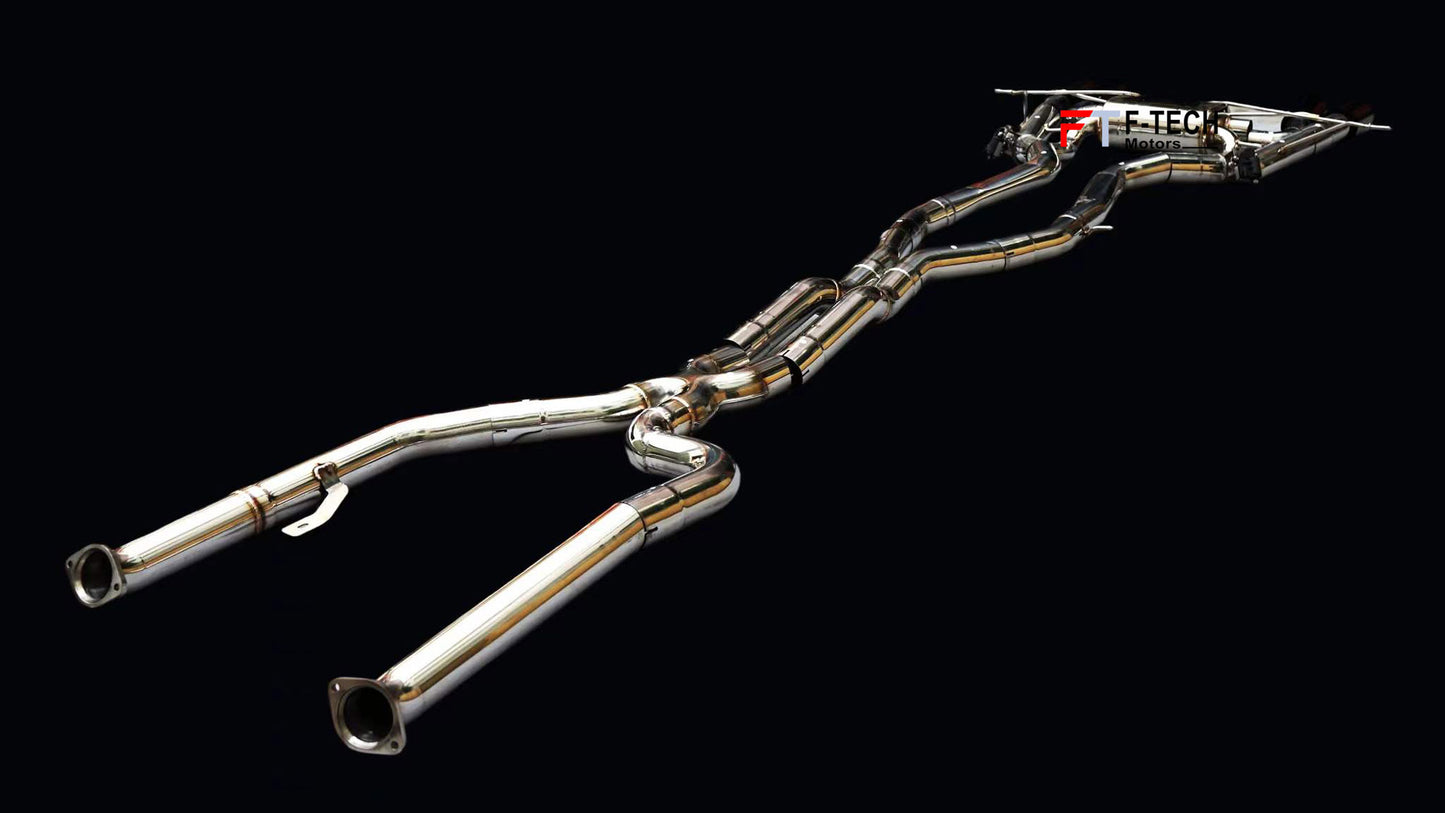 Burned titanium F Tech Performance exhaust system catback fit BMW M3 G80 M4 G82 2020 - 2024 3.0L
