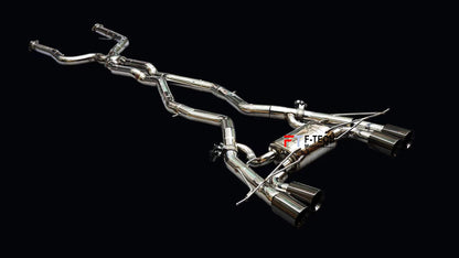 Burned titanium F Tech Performance exhaust system catback fit BMW M3 G80 M4 G82 2020 - 2024 3.0L