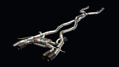 Burned titanium F Tech Performance exhaust system catback fit BMW M3 G80 M4 G82 2020 - 2024 3.0L