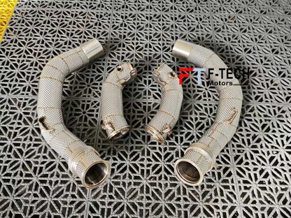 F Tech Motors Exhaust Downpipes For BMW X5 M F95 X6 M F96 Competition 2024+