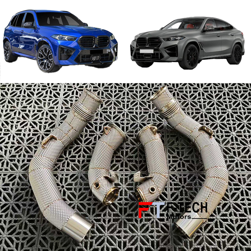 F Tech Motors Exhaust Downpipes For BMW X5 M F95 X6 M F96 Competition 2024+