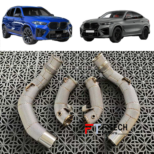 F Tech Motors Exhaust Downpipes For BMW X5 M F95 X6 M F96 Competition 2024+