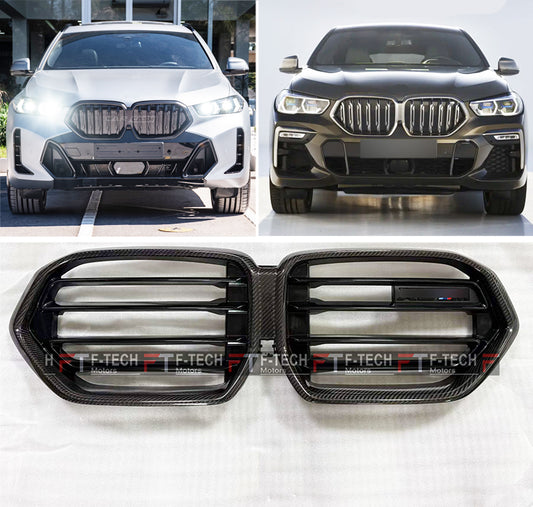 Dry Carbon Fiber X6 M X5 M Style MP Front Grille BMW X5 G05 X6 G06 X5 LCI 2019 - 2026