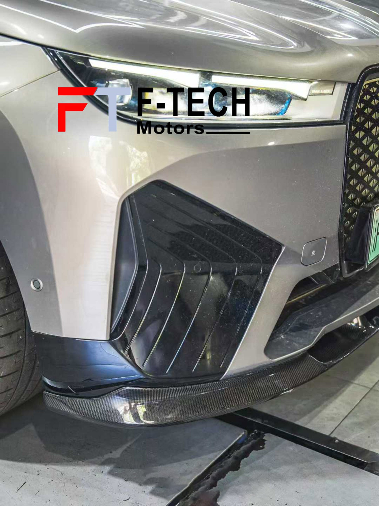 Carbon Fiber Front Lip Spoiler For BMW iX40 iX45 iX50 iX60 2022+