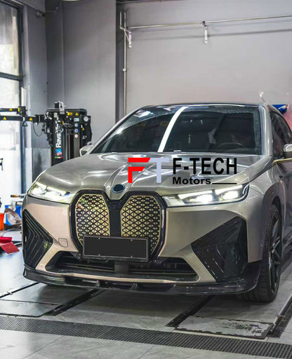 Carbon Fiber Front Lip Spoiler For BMW iX40 iX45 iX50 iX60 2022+
