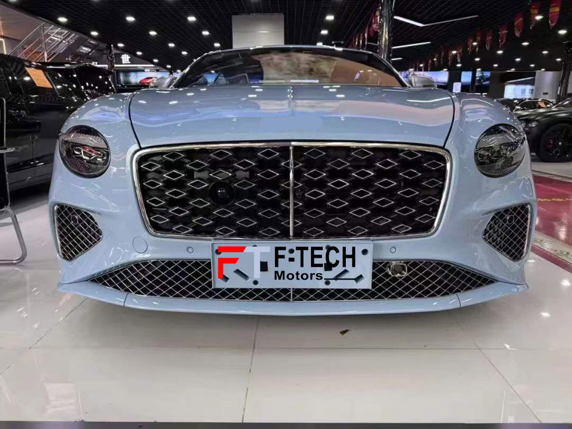 Silver Front Grille Bumper Mesh For Bentley Continental GT 2025+