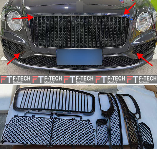 Bumper Lower Mesh Front Grille For Bentley Flying Spur 2020 - 2024