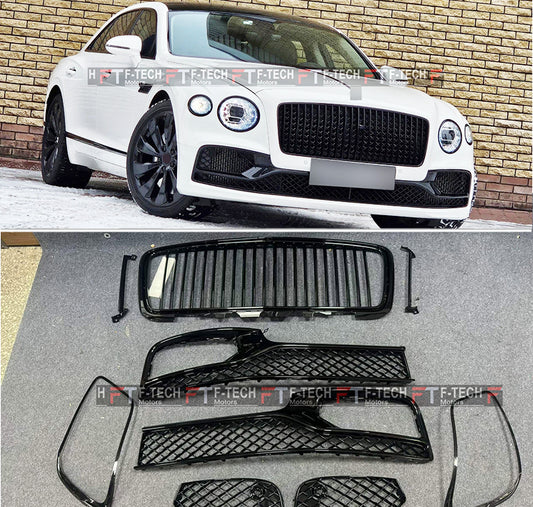 Front Grille Bumper Mesh Tail Light Covers For Bentley Flying Spur 2020 - 2024